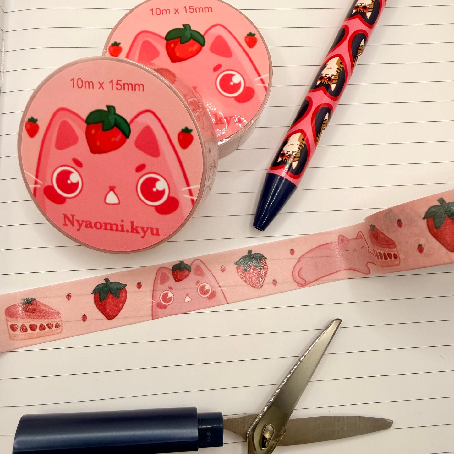 Strawberry Cats Washi Tape