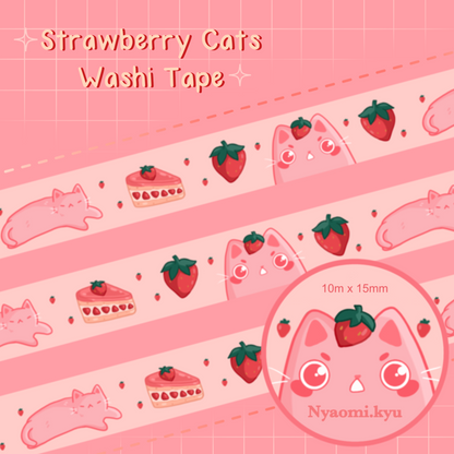 Strawberry Cats Washi Tape