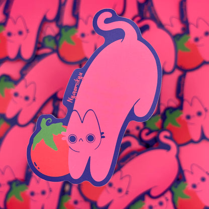 Tomato Fruit Cats Stickers