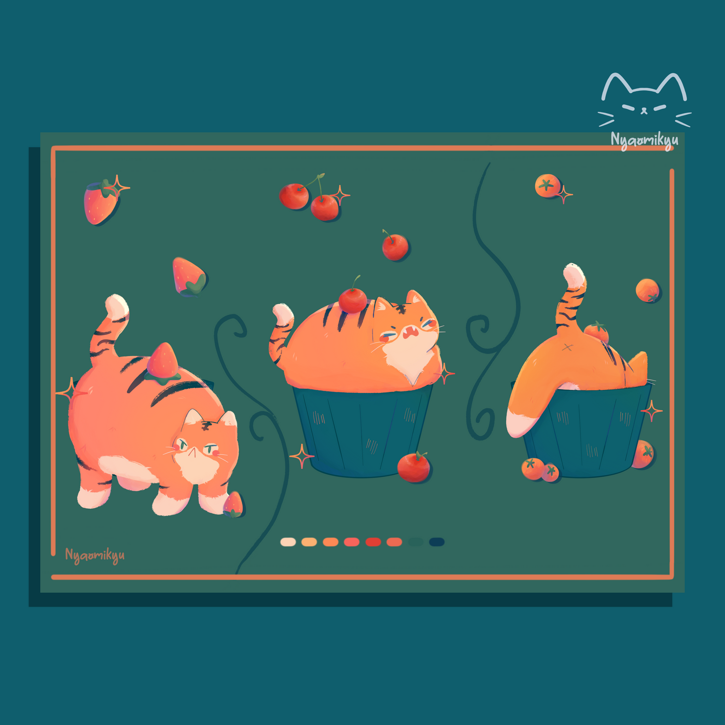 Tiger Cupcakes Print
