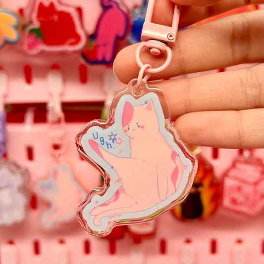 Ugh Cat Keychain
