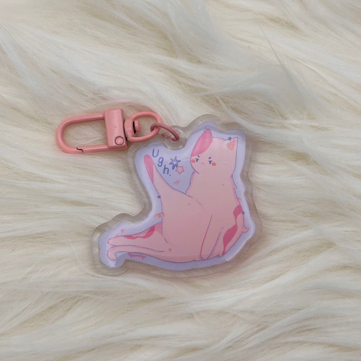 Ugh Cat Keychain