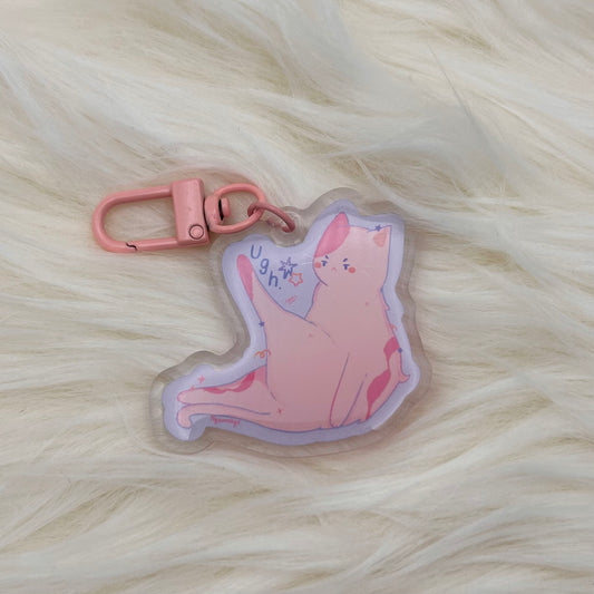 Ugh Cat Keychain