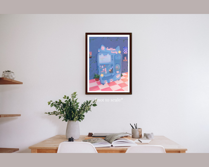 Cotton Candy Cats Print