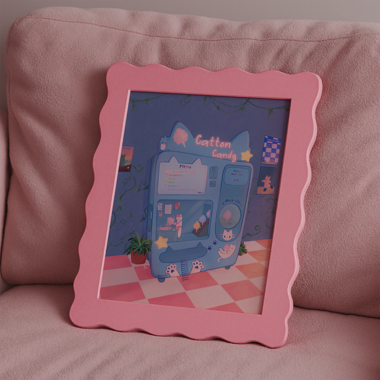 Cotton Candy Cats Print