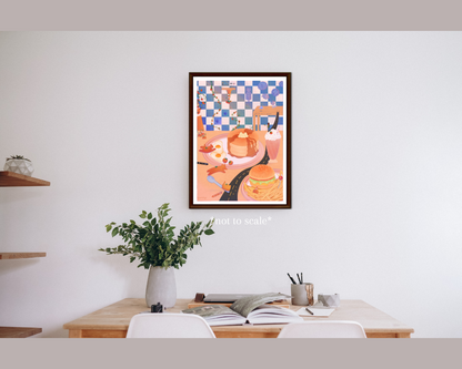 Diner Cats Print