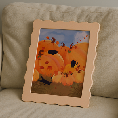 Pumpkin Cats Print