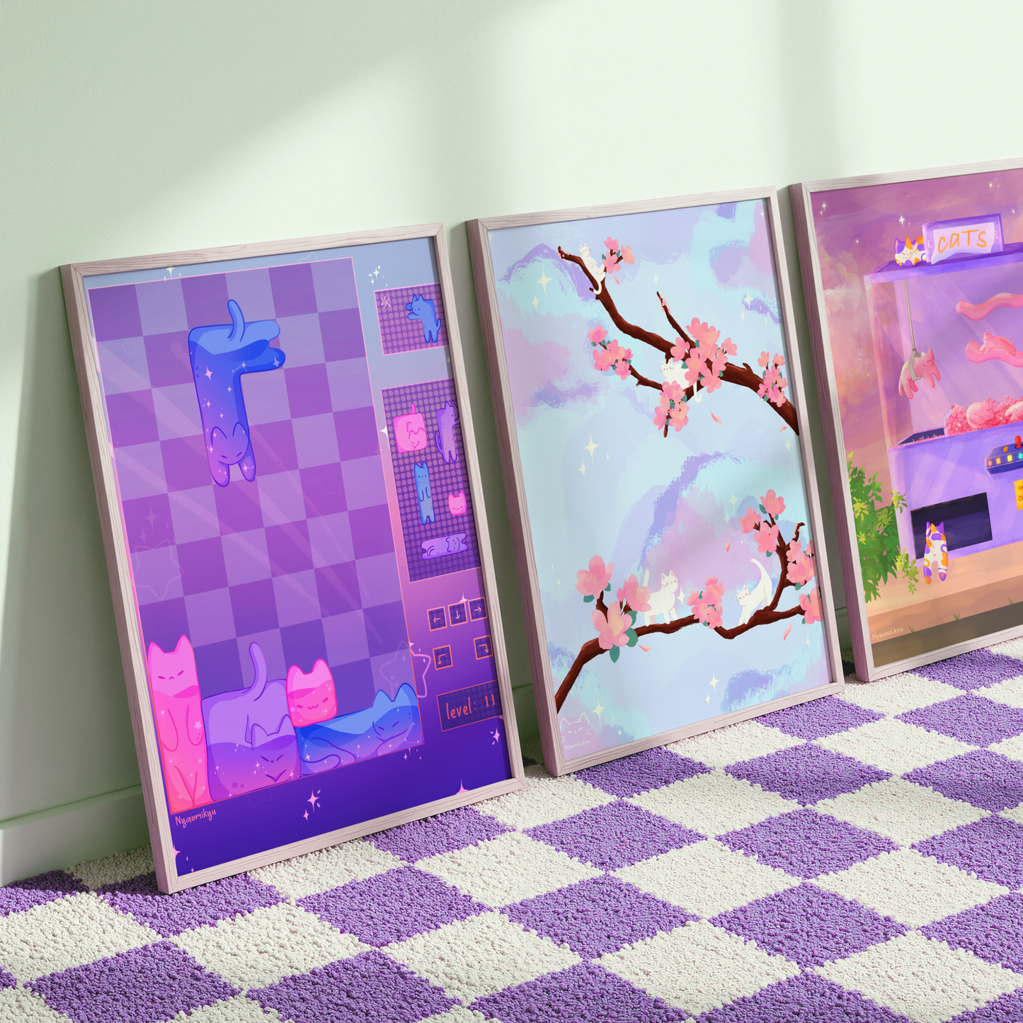 Claw Machine Cats Print