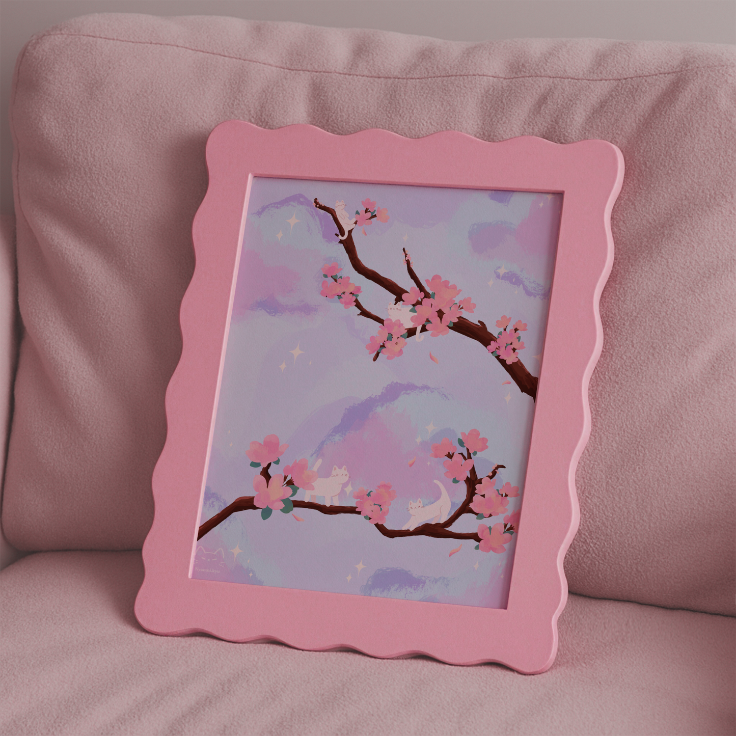 Sakura Cats Print