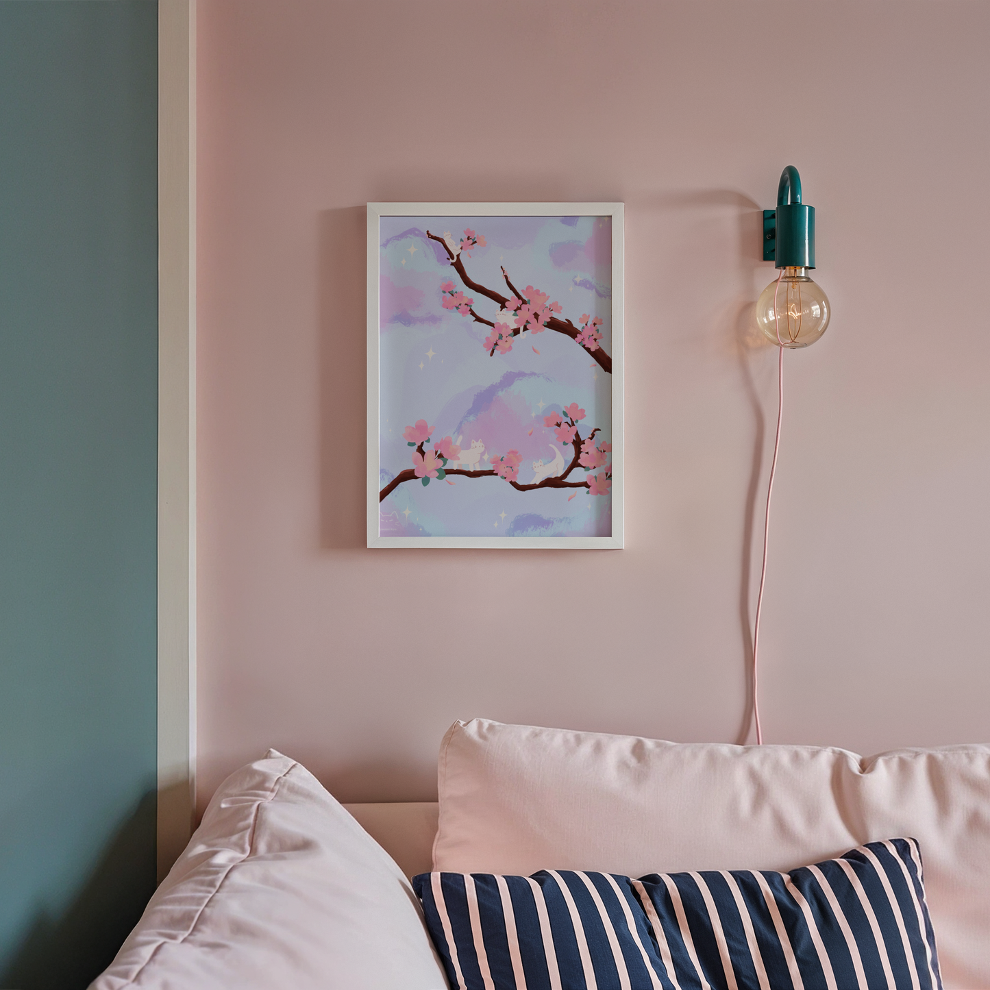 Sakura Cats Print